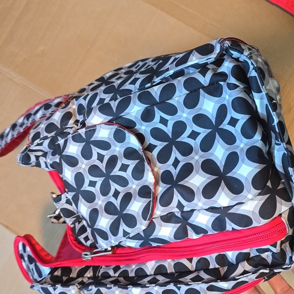 Ju-Ju-Be Black and Red Mesh Tote